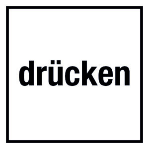 Türkennzeichnung - drücken  - Aluminium - 5 x 5 cm