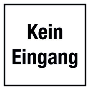 Türkennzeichnung - Kein Eingang  - Aluminium - 5 x 5 cm 