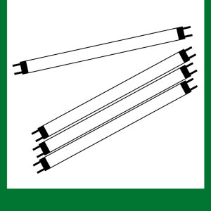 Wertstoffkennzeichen - Leuchtstoffröhren  - Folie Selbstklebend - 5 x 5 cm