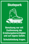 Spielplatzschild - Skatepark