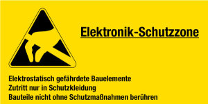 Warnschild - Elektronik-Schutzzone - Kunststoff - 10 x 20 cm