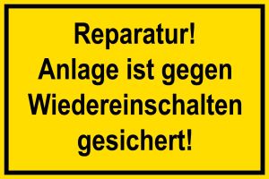 Warnschild - Reparatur! - Kunststoff - 20 x 30 cm