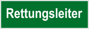 Fluchtwegschild - Rettungsleiter - Kunststoff - 5 x 15 cm