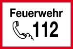 Feuerwehrschild - Feuerwehr 112