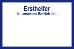 Aushang am Arbeitsplatz - Ersthelfer