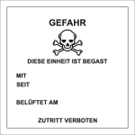 Gefahrgutzeichen - Gefahr, diese Einheit ist begast  