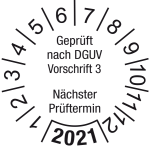 Jahresprüfplakette 2021 | Gepr ... rüftermin | DP621 | Wunschfarbe