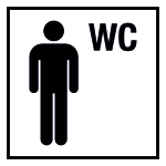 Türkennzeichnung - WC Herren