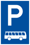 Parkplatzschild - Nur für Busse