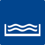 Schwimmbadschild - Freibad