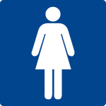 Schwimmbadschild - WC Damen