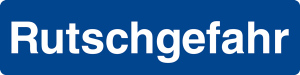 Schwimmbadschild - Rutschgefahr - Folie Selbstklebend - 15 x 60 cm