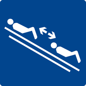 Schwimmbadschild - Abstand halten - Folie Selbstklebend - 5 x 5 cm