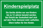 Spielplatzschild - Kinderspielplatz