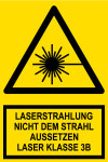 Warnschild - Laserstrahlung Klasse 3B