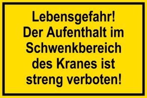 Warnschild - Lebensgefahr - Kunststoff - 20 x 30 cm