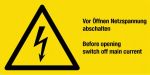 Warnschild - Netzspannung abschalten