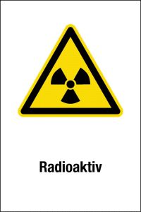 Warnschild - Radioaktiv - Kunststoff - 20 x 30 cm