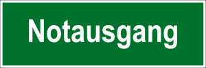 Fluchtwegschild - Notausgang  - Kunststoff - 5 x 15 cm