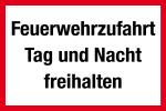 Feuerwehrschild - Feuerwehrzufahrt Tag und Nacht freihalten